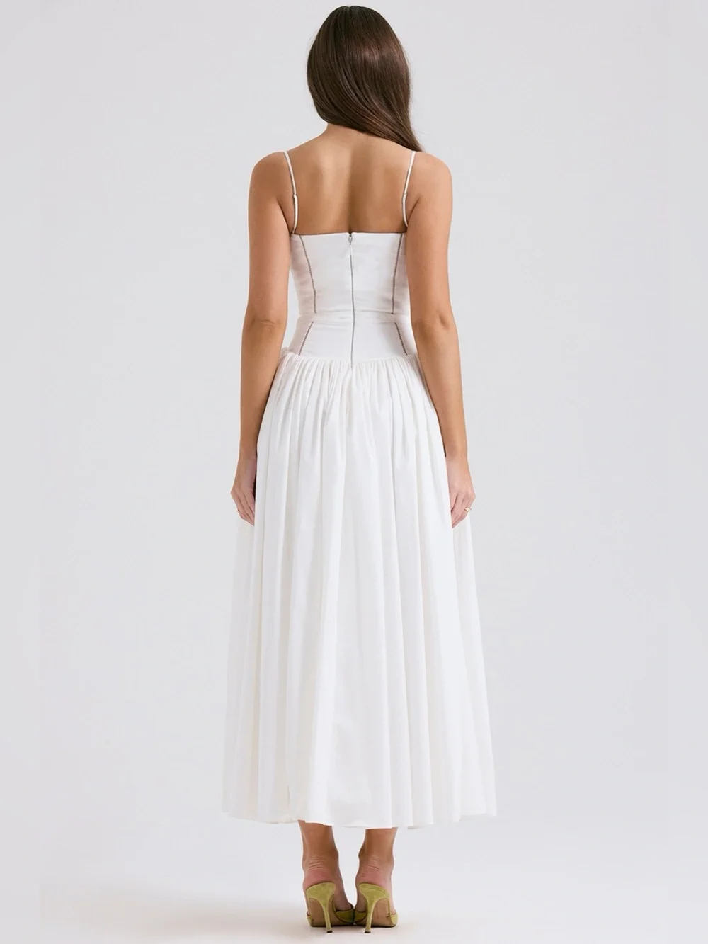 House of CB YSABELLA White Cotton Maxi Sundress, Size Medium, $299 - Picture 7 of 15